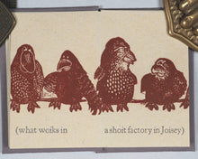 Load image into Gallery viewer, Stahlecker, Bonnie (artist). Toidy Poiple Boids. Mellan Berry Press. Madison, Wisconsin. 1983. Limited edition of 60 copies.