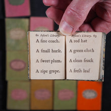 Load image into Gallery viewer, Infant's Library. Marshall, John. Circa 1800. 16 volumes. Complete with original sycamore bookcase.