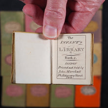 Load image into Gallery viewer, Infant's Library. Marshall, John. Circa 1800. 16 volumes. Complete with original sycamore bookcase.