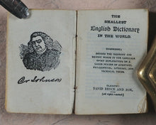 Load image into Gallery viewer, Bryce, David & Son. Glasgow. Advertising. Smallest English Dictionary in the World. Circa 1896. Promo for world's largest bookshop in 1896.