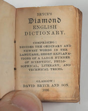 Load image into Gallery viewer, Bryce, David & Son. Glasgow. Advertising. Bryce's Diamond English Dictionary. Pears advertising. 1896.