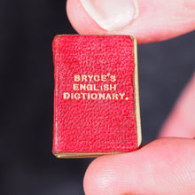 Load image into Gallery viewer, Smallest English Dictionary in the World. Comprising: besides the ordinary & newest words in the language, short explanations of a large number of scientific, philosophical, literary & technical terms. Bryce, David & Son. Glasgow. 1893. SILVER LOCKET
