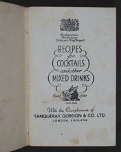 Load image into Gallery viewer, Recipes for Cocktails and other mixed Drinks. Tanqueray, Gordon & Co. Ltd. London. Circa 1950.