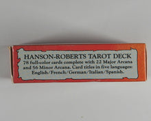 Load image into Gallery viewer, Hanson-Roberts Tarot Deck. Illustrated by Mary Hanson-Roberts. U.S. Games Systems Inc. 1985. ISBN 0880790792