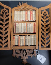 Load image into Gallery viewer, Forty Shakespeare Miniatures contained in an art nouveau gated hanging wooden bookcase. Glasgow, David Bryce and Son, and New York, Frederick A. Stokes Company, 1915 (MCMIV). Edited by 1. Talford Blair