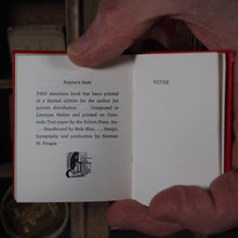 Load image into Gallery viewer, Levitan, Kalman L. Miniature books relating to postage stamps. Levitan, Kalman. >>ASSOCIATION COPY<< Publication Date: 1983 CONDITION: NEAR FINE