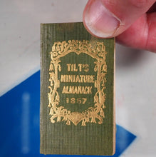 Load image into Gallery viewer, Tilt's Miniature Almanack for 1857. Publication Date: 1857 Condition: Very Good. >>MINIATURE BOOK<<
