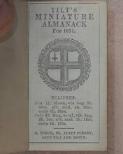 Load image into Gallery viewer, Tilt's Miniature Almanack. Various publishers. London. [1848-1870] >>RUN OF SCARCE COLLECTABLE ALMANACS<<
