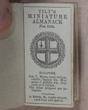 Load image into Gallery viewer, Tilt's Miniature Almanack. Various publishers. London. [1848-1870] >>RUN OF SCARCE COLLECTABLE ALMANACS<<
