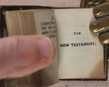 Load image into Gallery viewer, Bible in Miniature or a Concise History of Both Testaments. McDowall, T. &amp; W. Edinburgh. Circa 1845.>>Miniature Scottish Thumb-Bible with rare green title-page<<

