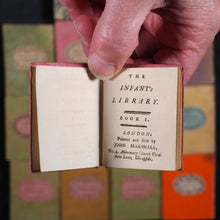 Load image into Gallery viewer, Infant's Library. Marshall, John. Circa 1800. 16 volumes. Complete with original sycamore bookcase.
