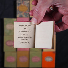 Load image into Gallery viewer, Infant's Library. Marshall, John. Circa 1800. 16 volumes. Complete with original sycamore bookcase.
