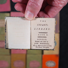 Load image into Gallery viewer, Infant's Library. Marshall, John. Circa 1800. 16 volumes. Complete with original sycamore bookcase.
