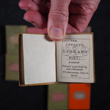 Load image into Gallery viewer, Infant's Library. Marshall, John. Circa 1800. 16 volumes. Complete with original sycamore bookcase.
