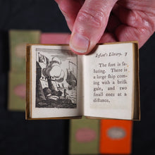 Load image into Gallery viewer, Infant's Library. Marshall, John. Circa 1800. 16 volumes. Complete with original sycamore bookcase.
