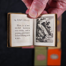 Load image into Gallery viewer, Infant's Library. Marshall, John. Circa 1800. 16 volumes. Complete with original sycamore bookcase.
