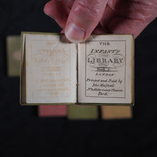Load image into Gallery viewer, Infant's Library. Marshall, John. Circa 1800. 16 volumes. Complete with original sycamore bookcase.
