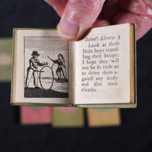 Load image into Gallery viewer, Infant's Library. Marshall, John. Circa 1800. 16 volumes. Complete with original sycamore bookcase.
