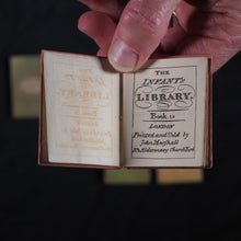 Load image into Gallery viewer, Infant's Library. Marshall, John. Circa 1800. 16 volumes. Complete with original sycamore bookcase.
