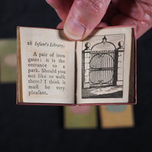 Load image into Gallery viewer, Infant's Library. Marshall, John. Circa 1800. 16 volumes. Complete with original sycamore bookcase.
