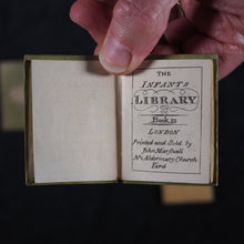 Load image into Gallery viewer, Infant's Library. Marshall, John. Circa 1800. 16 volumes. Complete with original sycamore bookcase.
