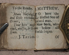 Load image into Gallery viewer, Thumb Bible. Taylor (John) Verbum Sempiternum, second edition. Printed [by F. Collins] for T. Ilive, at the Nags-Head in Jewen-Street. London. [1694].
