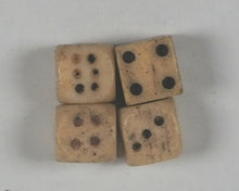 Load image into Gallery viewer, Die, set of four. No maker - possibly Napoleonic prisoner of war. England? Circa 1814.
