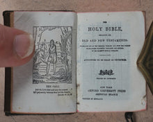 Load image into Gallery viewer, Holy Bible containing the Old and New Testaments [with lectern]. >>MINIATURE BIBLE WITH LECTERN<< Publication Date: 1919 CONDITION: VERY GOOD
