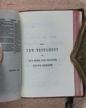 Load image into Gallery viewer, Holy Bible containing the Old and New Testaments [with lectern]. >>MINIATURE BIBLE WITH LECTERN<< Publication Date: 1919 CONDITION: VERY GOOD
