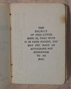 Wilson, Aimee, compiler]. Thumb Autograph Book with Gems of Thought from Classical Authors. Bryce, David and Son. Glasgow. [circa 1890].
