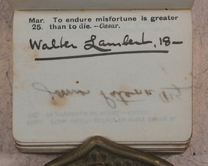 Wilson, Aimee, compiler]. Thumb Autograph Book with Gems of Thought from Classical Authors. Bryce, David and Son. Glasgow. [circa 1890].