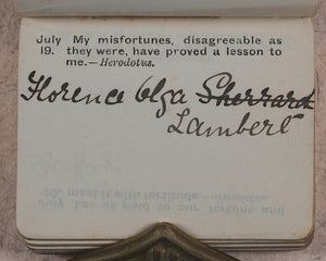 Wilson, Aimee, compiler]. Thumb Autograph Book with Gems of Thought from Classical Authors. Bryce, David and Son. Glasgow. [circa 1890].