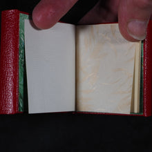Load image into Gallery viewer, Levitan, Kalman. Miniature Books relating to Postage Stamps. Two volumes. 1983. with, Soliloquy of a Postage Stamp by Ernest W. Brady. Keepsake for Friends. 6 printed pages. 1978. Black Cat Press. Skokie. Illinois. Dos-a-dos-a-dos binding.
