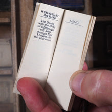 Load image into Gallery viewer, Queen Elizabeth ii. E.R. Coronation Souvenir Memo Book. >>MINIATURE "FINGER" CORONATION SOUVENIR<< Publication Date: 1953 CONDITION: VERY GOOD
