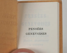 Load image into Gallery viewer, Pensées Genevoises. Kundig, Andrée. Genève.1963.
