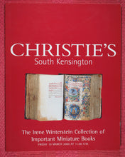 Load image into Gallery viewer, Christie's - South Kensington, Sale - The Irene Winterstein Collection of Important Miniature Books, Date - 10th March 2000,
