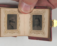 Load image into Gallery viewer, PHOTOGRAPH ALBUM in miniature. Abr[aham] Taber and Bro[ther]. New Bedford. [Massachusetts]. c. 1872–1875.
