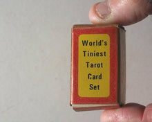 Load image into Gallery viewer, World's Tiniest Tarot Card Set. Complete Deck of 78 Cards. Merrimack Publishing Corp. 85 Fifth Ave.N.Y.10003. No.1960S. Printed in Hong Kong. [1968/9]
