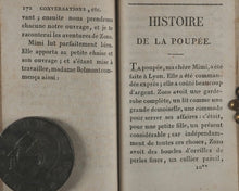 Load image into Gallery viewer, Conversations d'une Petite Fille avec sa Poupée, suivies de l'Histoire de la Poupée; Mme. de Renneville. Ouvrage orné de onze gravures. Troisième édition. Paris. Ledentu, Librairie, Quai des Augustins, No. 31. 1822.
