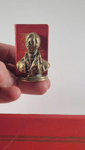 Load and play video in Gallery viewer, Burns, Robert. Cottar's Saturday Night and other poems. Bryce, David &amp; Son. Glasgow. 1907. Complete with original brass book holder bust of Burns.
