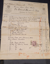 Load image into Gallery viewer, Two Invoice Statements circa 1881 from the David Bryce Business to Govan Bar Iron Works and Messer's William Dixon &amp; Co.
