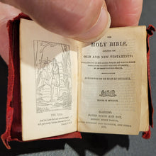 Load image into Gallery viewer, Holy Bible c1896 First Edition. 3rd copy  Holy Bible Containing Old and New Testaments Translated out of the Original Tongues... by His     Majesty's Special Command.     Bound in red roan with yap edges. Gilt title to spine in        circle. 876pp.
