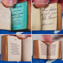Load image into Gallery viewer, Bible in Miniature or a Concise History of both Testaments. >>MINIATURE BOOK/THUMB BIBLE<< Publication Date: 1845 CONDITION: VERY GOOD
