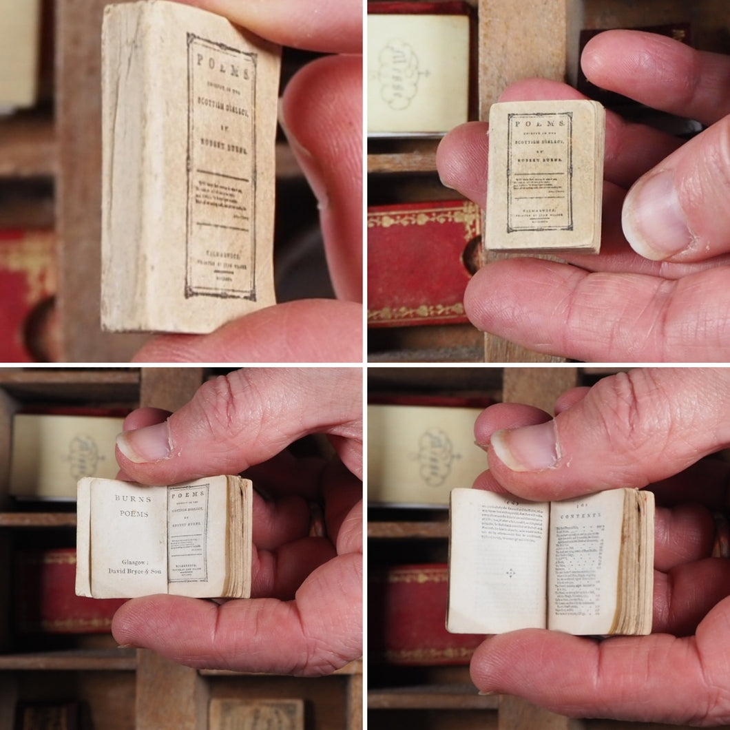 Burns, Robert. Poems chiefly in Scottish dialect. Kilmarnock, Printed by John Wilson, 1796.  >>RARE MINIATURE CLASSIC<< Publication Date: 1899 CONDITION: VERY GOOD