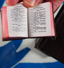 Load image into Gallery viewer, Holy Bible containing the Old and New Testaments [with lectern]. >>MINIATURE BIBLE WITH LECTERN<< Publication Date: 1919 CONDITION: VERY GOOD
