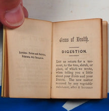 Load image into Gallery viewer, Gems of Health for Young and Old. >>SCARCE MINIATURE BOOK<< BENTLEY, Joseph. Publication Date: 1852
