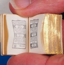 Load image into Gallery viewer, MINIATURE KORAN or QUR'AN, IN ARABIC, IN SILVER CASE. Publication Date: c.1890 Condition: Very Good. >>MINIATURE BOOK<<
