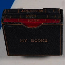 Load image into Gallery viewer, MY BOOKS [Miniature morocco bound aides-memoires]. c1900. In original slipcase. >>MINIATURE BOOK<<
