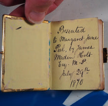 Load image into Gallery viewer, Daily Texts with verses of hymns.Adapted for general use &amp; suited for every year. >150 YEAR-OLD MINIATURE BOOK< Publication Date: 1870 Condition: Very Good
