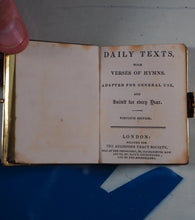 Load image into Gallery viewer, Daily Texts with verses of hymns.Adapted for general use &amp; suited for every year. >150 YEAR-OLD MINIATURE BOOK< Publication Date: 1870 Condition: Very Good
